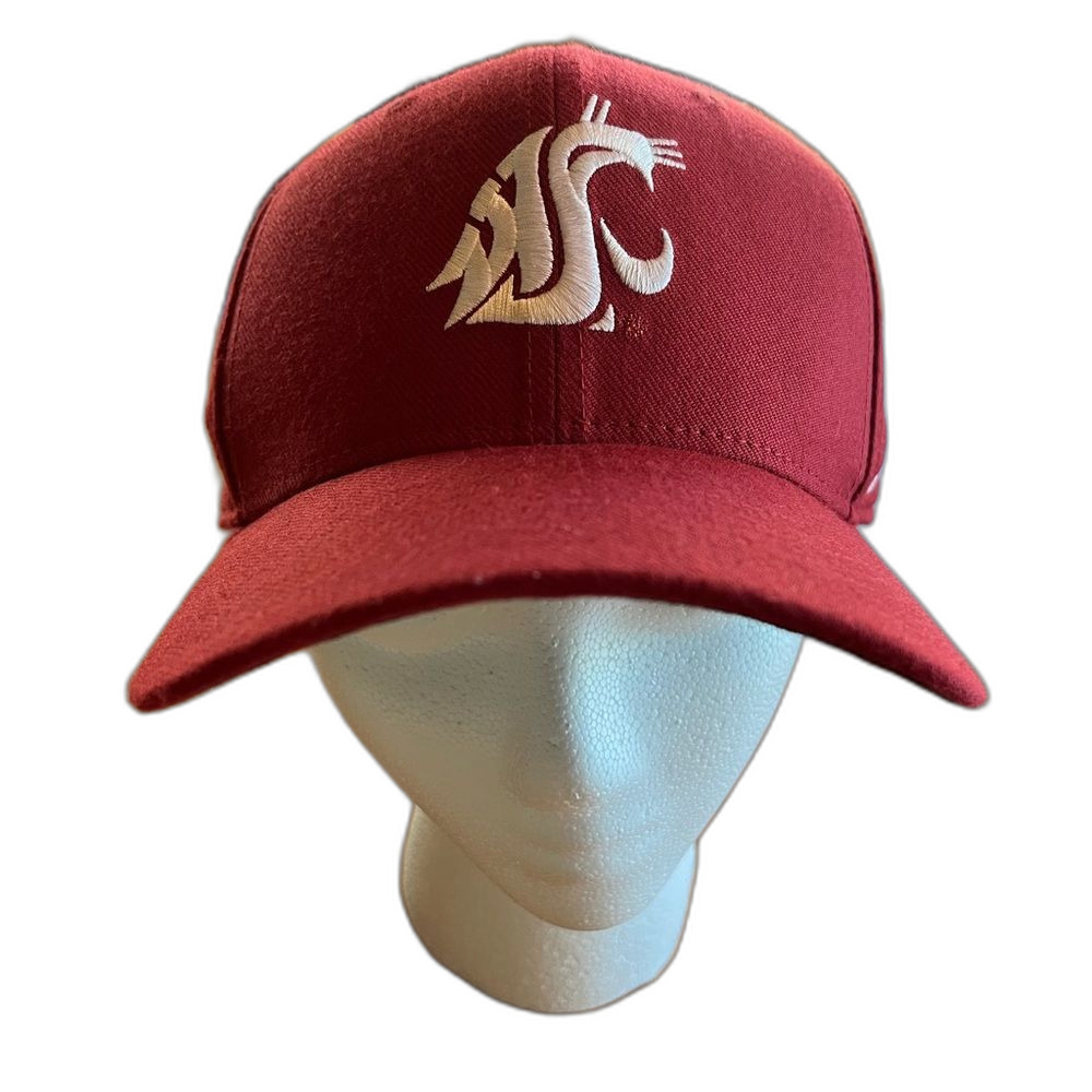Nike Dri Fit Washington State Cougar Red Baseball Cap with Logo